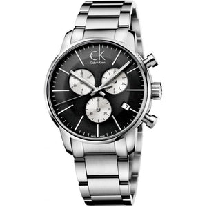 Calvin Klein City Chronograph Black Dial Silver Steel Strap Watch for Men - K2G2714X Buy Now By Calvin Klein