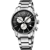 Calvin Klein City Chronograph Black Dial Silver Steel Strap Watch for Men - K2G2714X Buy Now By Calvin Klein