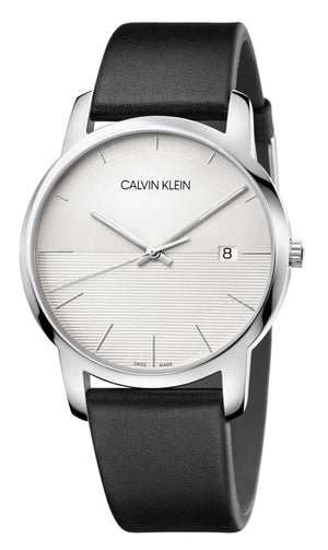 Calvin Klein City White Dial Black Leather Strap Watch for Men - K2G2G1CD Buy Now By Calvin Klein