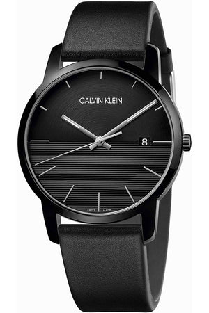 Calvin Klein City Quartz Black Dial Black Leather Strap Watch for Men - K2G2G4C1 Buy Now By Calvin Klein