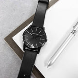 Calvin Klein City Quartz Black Dial Black Leather Strap Watch for Men - K2G2G4CX Buy Now By Calvin Klein