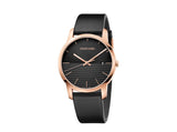Calvin Klein City Quartz Black Dial Black Leather Strap Watch for Men - K2G2G6CZ Buy Now By Calvin Klein