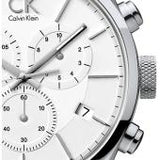 Calvin Klein Masculine Chronograph White Dial White Leather Strap Watch for Men - K2H27101 Buy Now By Calvin Klein
