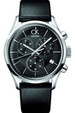 Calvin Klein Masculine Chronograph Black Dial Black Leather Strap Watch for Men - K2H27102 Buy Now By Calvin Klein