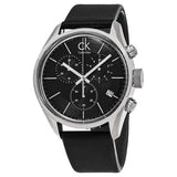 Calvin Klein Masculine Chronograph Black Dial Black Leather Strap Watch for Men - K2H27102 Buy Now By Calvin Klein