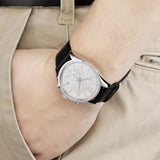 Calvin Klein Masculine Chronograph White Dial Black Leather Strap Watch for Men - K2H27120 Buy Now By Calvin Klein