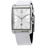 Calvin Klein Window White Dial White Leather Strap Watch for Men - K2M21120 Buy Now By Calvin Klein