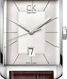 Calvin Klein Window Silver Dial Brown Leather Strap Watch for Men - K2M21126 Buy Now By Calvin Klein