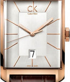 Calvin Klein Window Silver Dial Brown Leather Strap Watch for Men - K2M21620 Buy Now By Calvin Klein