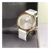 Calvin Klein Skirt White Dial White Leather Strap Watch for Women - K2U236K6 Buy Now By Calvin Klein