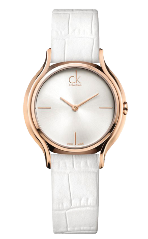 Calvin Klein Skirt White Dial White Leather Strap Watch for Women - K2U236K6 Buy Now By Calvin Klein