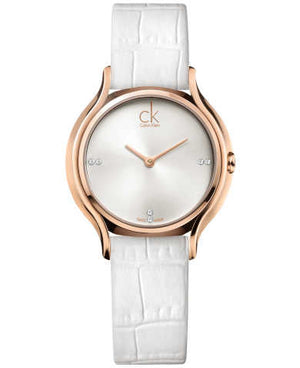 Calvin Klein Skirt White Dial White Leather Strap Watch for Women - K2U236KW Buy Now By Calvin Klein