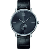 Calvin Klein Accent Black Dial Black Leather Strap Watch for Men - K2Y211C3 Buy Now By Calvin Klein