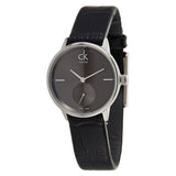 Calvin Klein Accent Black Dial Black Leather Strap Watch for Women - K2Y2Y1C3 Buy Now By Calvin Klein