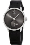 Calvin Klein Accent Black Dial Black Leather Strap Watch for Women - K2Y231C3 Buy Now By Calvin Klein