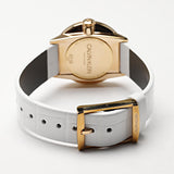 Calvin Klein Accent Silver Dial White Leather Strap Watch for Women - K2Y236K6 Buy Now By Calvin Klein
