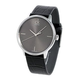Calvin Klein Accent Black Dial Black Leather Strap Watch for Men - K2Y2X1C3 Buy Now By Calvin Klein