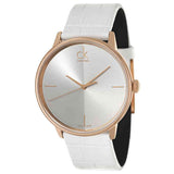 Calvin Klein Accent White Dial White Leather Strap Watch for Women - K2Y2X6K6 Buy Now By Calvin Klein