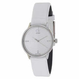 Calvin Klein Accent White Dial White Leather Strap Watch for Women - K2Y2Y1K6 Buy Now By Calvin Klein