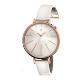 Calvin Klein Equal Silver Dial White Leather Strap Watch for Women - K3E236L6 Buy Now By Calvin Klein