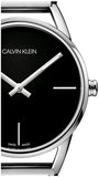 Calvin Klein Stately Black Dial Silver Steel Strap Watch for Women - K3G23121 Buy Now By Calvin Klein