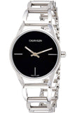 Calvin Klein Stately Black Dial Silver Steel Strap Watch for Women - K3G23121 Buy Now By Calvin Klein