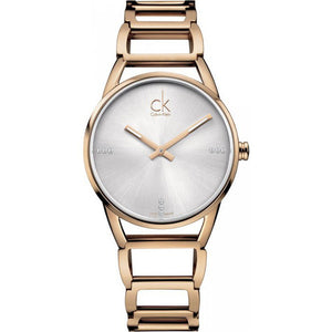 Calvin Klein Stately White Dial Gold Steel Strap Watch for Women - K3G2362W Buy Now By Calvin Klein