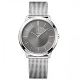 Calvin Klein Minimal Grey Dial Silver Mesh Bracelet Watch for Men - K3M21124 Buy Now By Calvin Klein