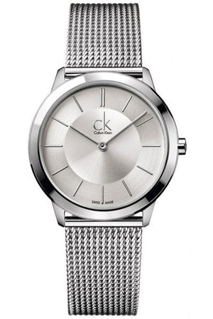 Calvin Klein Minimal Silver Dial Silver Mesh Bracelet Watch for Men - K3M21126 Buy Now By Calvin Klein