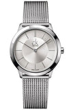 Calvin Klein Minimal Silver Dial Silver Mesh Bracelet Watch for Men - K3M21126 Buy Now By Calvin Klein