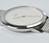 Calvin Klein Minimal White Dial Silver Mesh Bracelet Watch for Men - K3M2112Y Buy Now By Calvin Klein