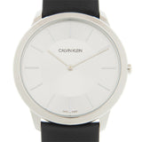 Calvin Klein Minimalist White Dial Black Leather Strap Watch for Men - K3M211C6 Buy Now By Calvin Klein