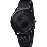 Calvin Klein Minimal Black Dial Black Mesh Bracelet Watch for Women - K3M234B1 Buy Now By Calvin Klein