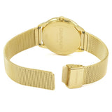 Calvin Klein Minimal White Dial Gold Mesh Bracelet Watch for Men - K3M21526 Buy Now By Calvin Klein