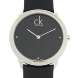Calvin Klein Minimal Black Dial Black Leather Strap Watch for Men - K3M221CS Buy Now By Calvin Klein