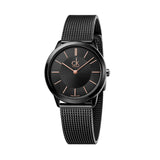 Calvin Klein Minimal Black Dial Black Mesh Bracelet Watch for Men - K3M214B1 Buy Now By Calvin Klein