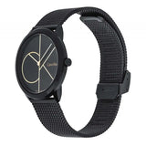 Calvin Klein Minimal Black Dial Black Mesh Bracelet Watch for Women - K3M524B1 Buy Now By Calvin Klein