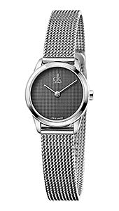 Calvin Klein Minimal Grey Dial Silver Mesh Bracelet Watch for Women - K3M2312X Buy Now By Calvin Klein