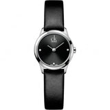 Calvin Klein Minimal Black Dial Black Leather Strap Watch for Women - K3M231CS Buy Now By Calvin Klein