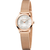 Calvin Klein Minimal White Dial Rose Gold Mesh Bracelet Watch for Women - K3M23626 Buy Now By Calvin Klein