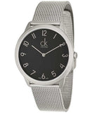Calvin Klein Minimal Black Dial Silver Mesh Bracelet Watch for Men - K3M51151 Buy Now By Calvin Klein