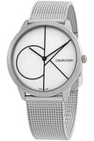 Calvin Klein Minimal White Dial Silver Mesh Bracelet Watch for Men - K3M5115X Buy Now By Calvin Klein