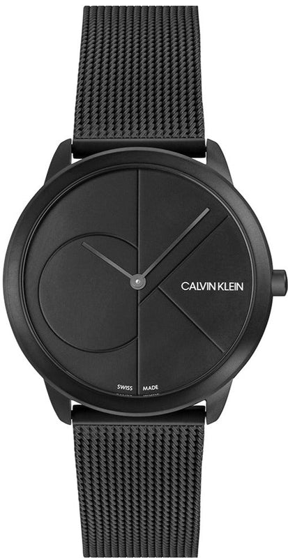 Calvin Klein Minimal Black Dial Black Mesh Bracelet Watch for Women - K3M524B1 Buy Now By Calvin Klein