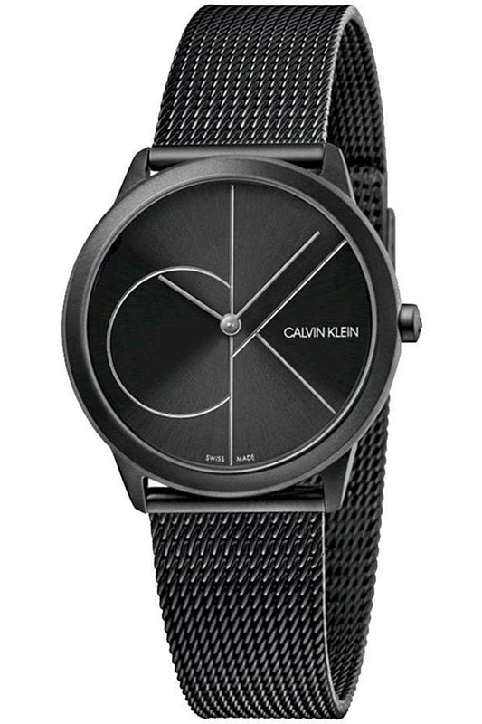 Calvin Klein Minimal Black Dial Black Mesh Bracelet Watch for Women - K3M5245X Buy Now By Calvin Klein