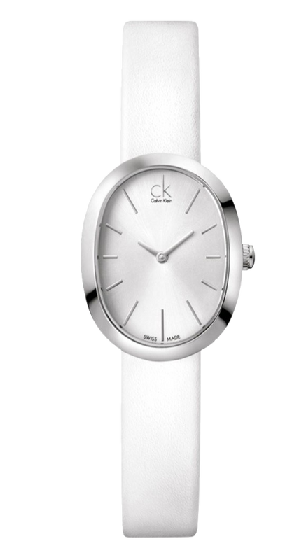 Calvin Klein Incentive White Dial White Leather Strap Watch for Women - K3P231L6 Buy Now By Calvin Klein