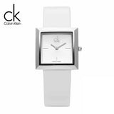 Calvin Klein Mark Silver Dial White Leather Strap Watch for Women - K3R231L6 Buy Now By Calvin Klein