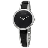 Calvin Klein Seduce Black Dial Two Tone Steel Strap Watch for Women - K4E2N111 Buy Now By Calvin Klein