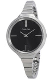 Calvin Klein Lively Black Dial Silver Steel Strap Watch for Women - K4U23121 Buy Now By Calvin Klein