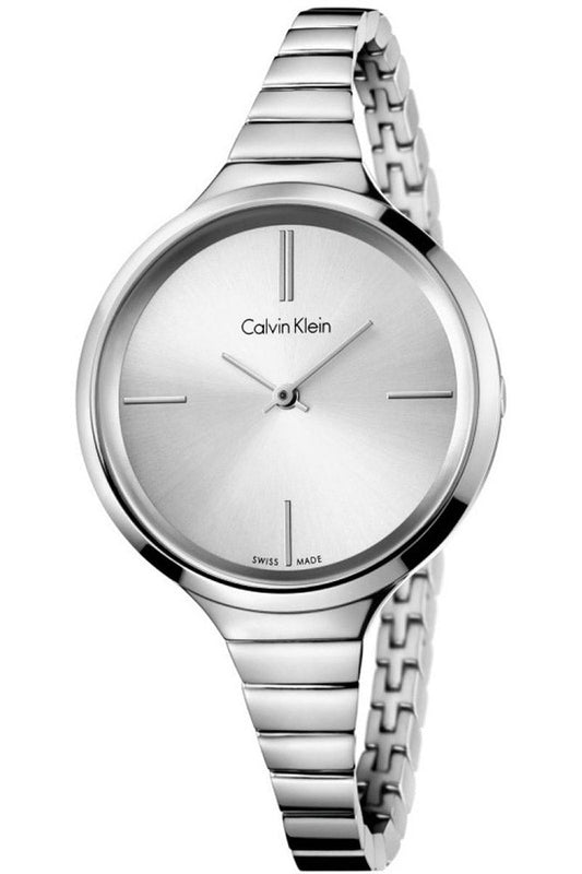 Calvin Klein Lively Silver Dial Silver Steel Strap Watch for Women - K4U23126 Buy Now By Calvin Klein