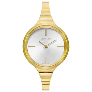 Calvin Klein Lively White Dial Gold Steel Strap Watch for Women - K4U23526 Buy Now By Calvin Klein
